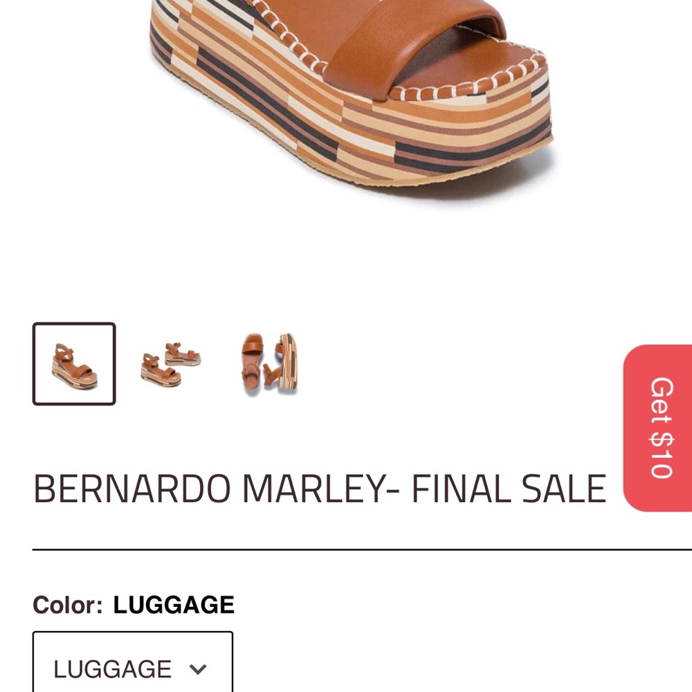 Bernardo Luggage Platform Sandals